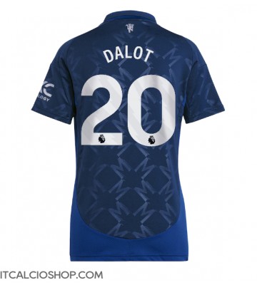 Manchester United Diogo Dalot #20 Seconda Maglia Femmina 2024-25 Manica Corta